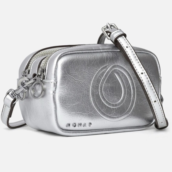 NEW Monet Shimmering Silver Crossbody Bag W- Dust cloth& Box  Beautiful !! - Picture 7 of 15
